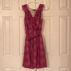 DKNY Fuchsia Ruffled Sleeveless Dress Size 6